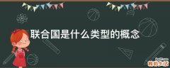 联合国是什么类型的概念