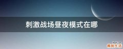刺激战场昼夜模式在哪