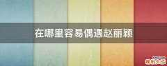 在哪里容易偶遇趙麗穎