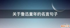 关于鲁迅童年的名言句子