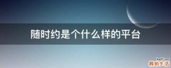 随时约是个什么样的平台