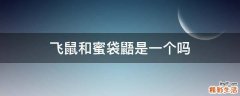 飞鼠和蜜袋鼯是一个吗