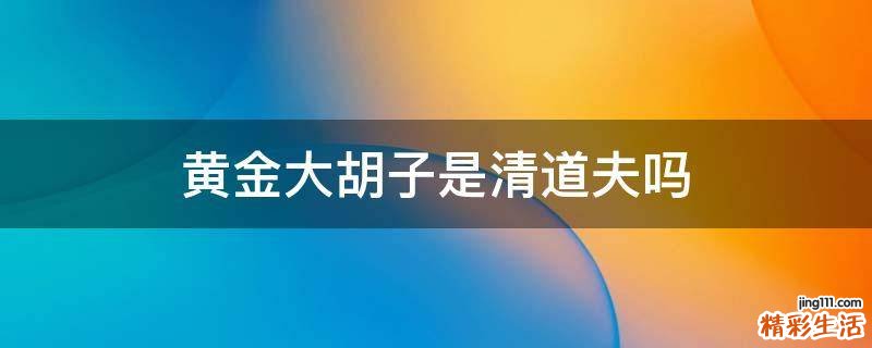 黄金大胡子是清道夫吗