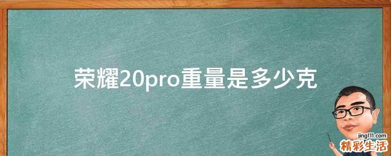 荣耀20pro重量是多少克