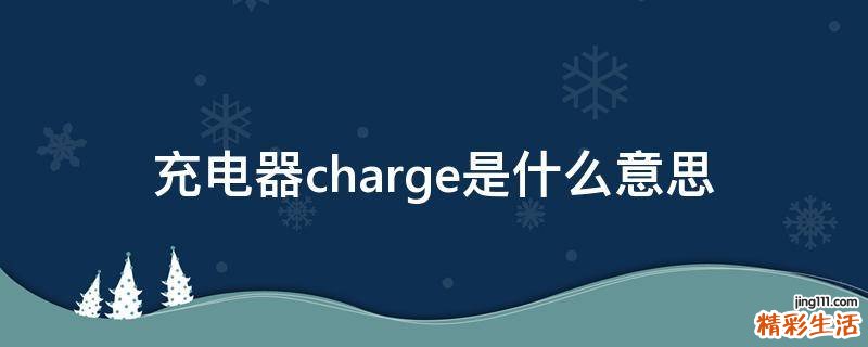 充电器charge是什么意思