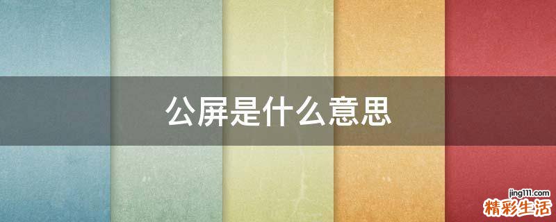 公屏是什么意思
