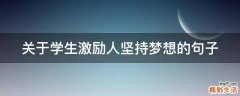 关于学生激励人坚持梦想的句子