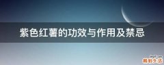 紫色红薯的功效与作用及禁忌