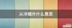 从洋媚外什么意思