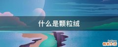 什么是颗粒绒