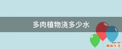多肉植物浇多少水