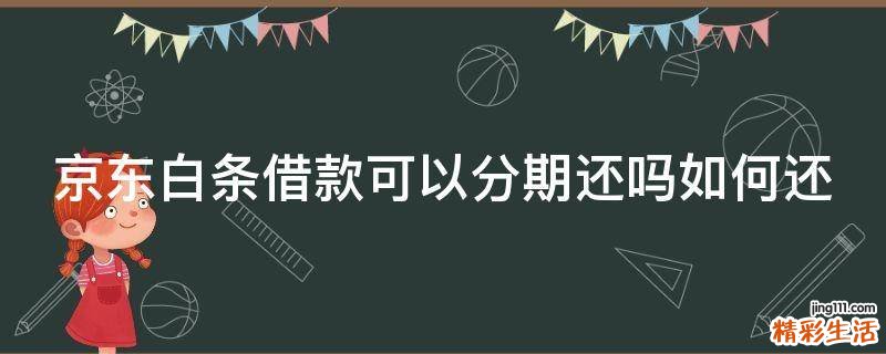 京东白条借款可以分期还吗如何还