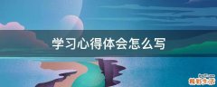 學(xué)習(xí)心得體會(huì)怎么寫