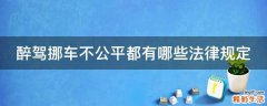 醉駕挪車不公平都有哪些法律規(guī)定
