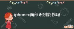 iphonex面部识别能修吗