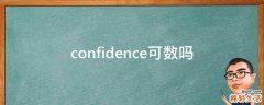 confidence可数吗