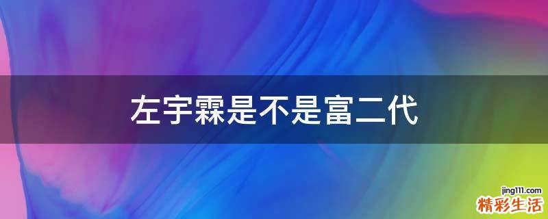 左宇霖是不是富二代