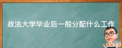 政法大学毕业后一般分配什么工作