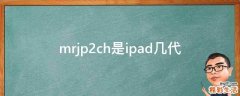 mrjp2ch是ipad几代