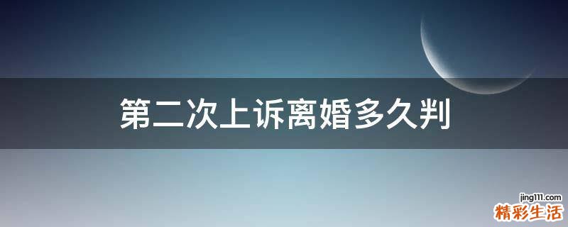 第二次上诉离婚多久判