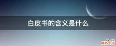 白皮书的含义是什么