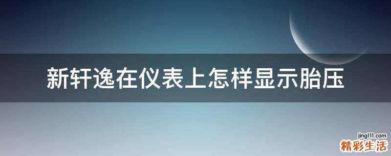 新轩逸在仪表上怎样显示胎压