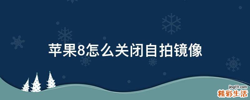 苹果8怎么关闭自拍镜像