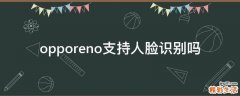opporeno支持人脸识别吗