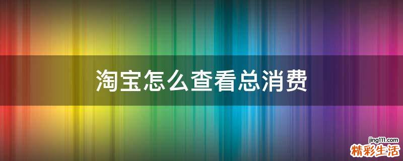 淘宝怎么查看总消费