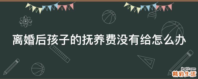 離婚后孩子的撫養(yǎng)費沒有給怎么辦