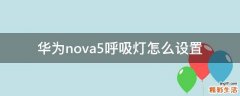 华为nova5呼吸灯怎么设置