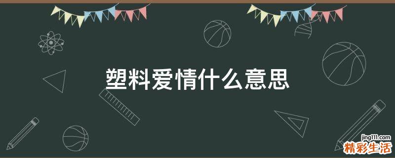 塑料爱情什么意思