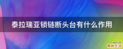 泰拉瑞亚锁链断头台有什么作用