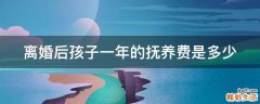 离婚后孩子一年的抚养费是多少