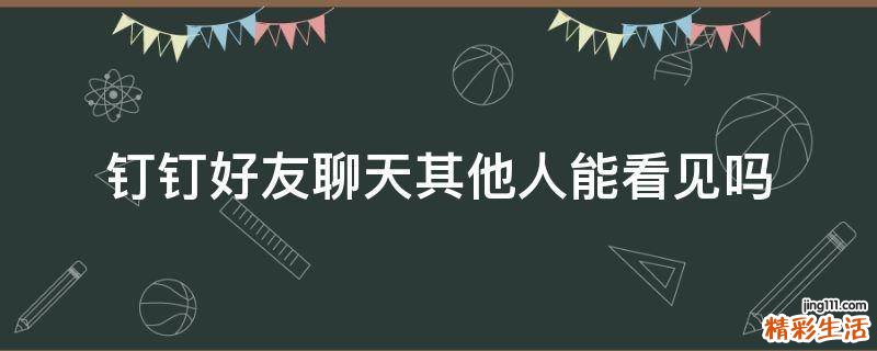钉钉好友聊天其他人能看见吗