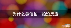 为什么微信拍一拍没反应