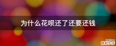 为什么花呗还了还要还钱
