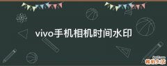 vivo手机相机时间水印