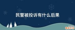 民警被投诉有什么后果