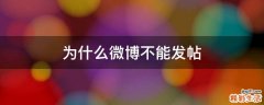 为什么微博不能发帖