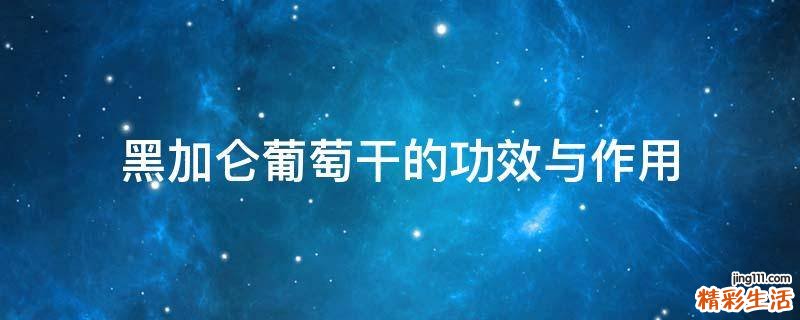 黑加仑葡萄干的功效与作用