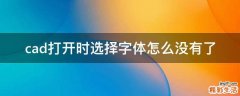 cad打开时选择字体怎么没有了