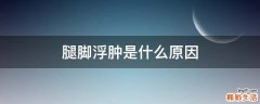 腿脚浮肿是什么原因