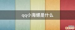 qq小海螺是什么