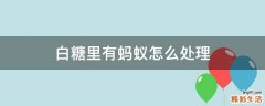 白糖里有蚂蚁怎么处理
