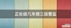 正处级几年授三级警监