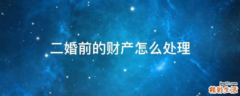 二婚前的财产怎么处理