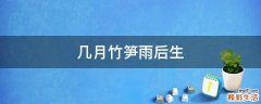 几月竹笋雨后生