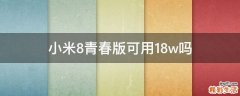 小米8青春版可用18w嗎