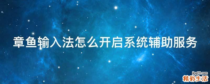 章魚(yú)輸入法怎么開(kāi)啟系統(tǒng)輔助服務(wù)